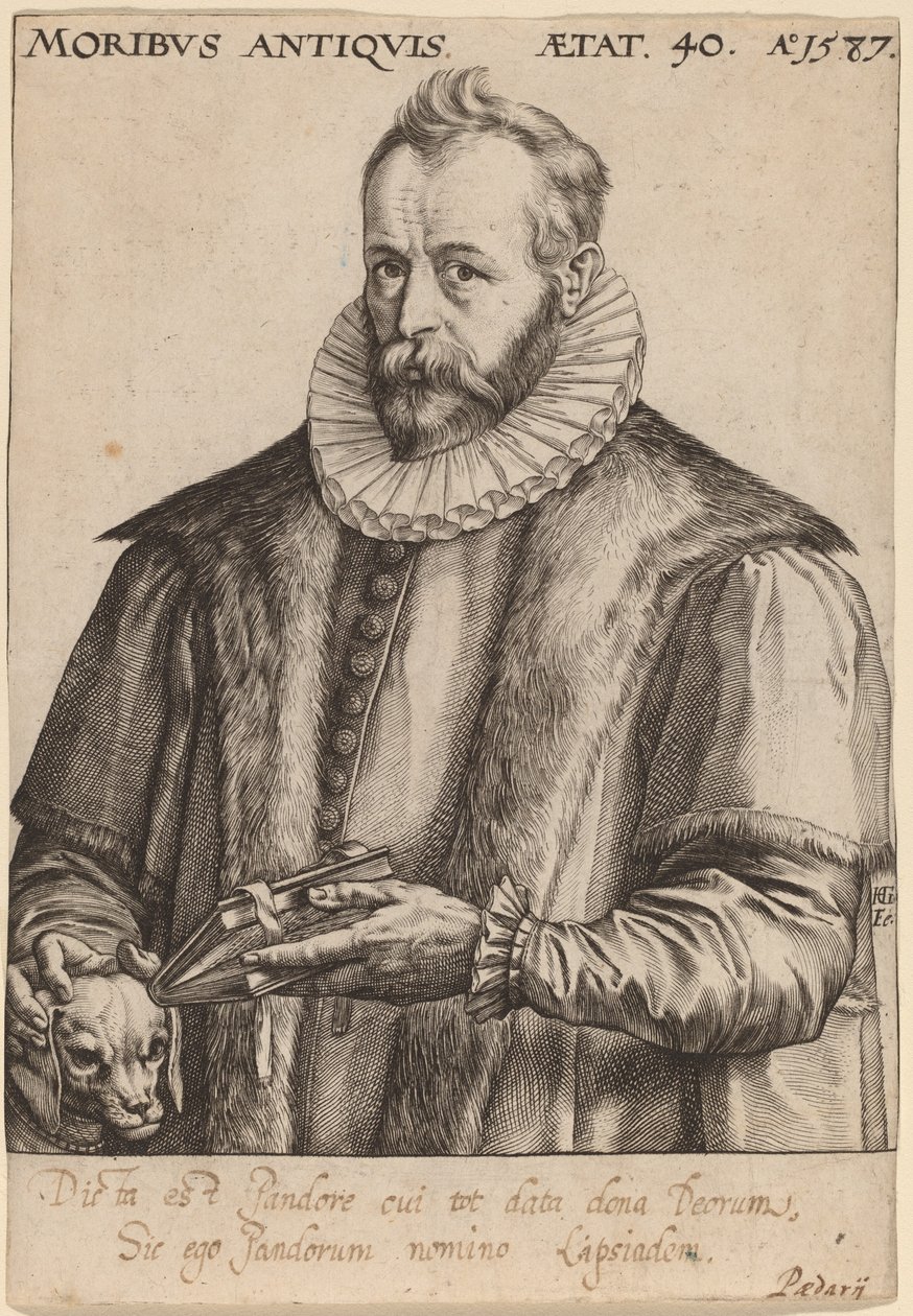 Justus Lipsius av Hendrik Goltzius