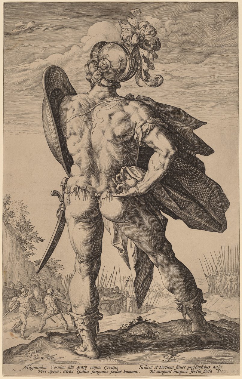 Marcus Valerius Corvus av Hendrik Goltzius