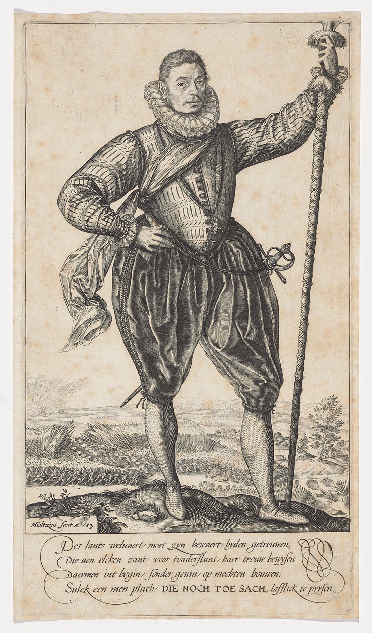 Gjeddebærer, mot høyre, 1583 av Hendrik Goltzius