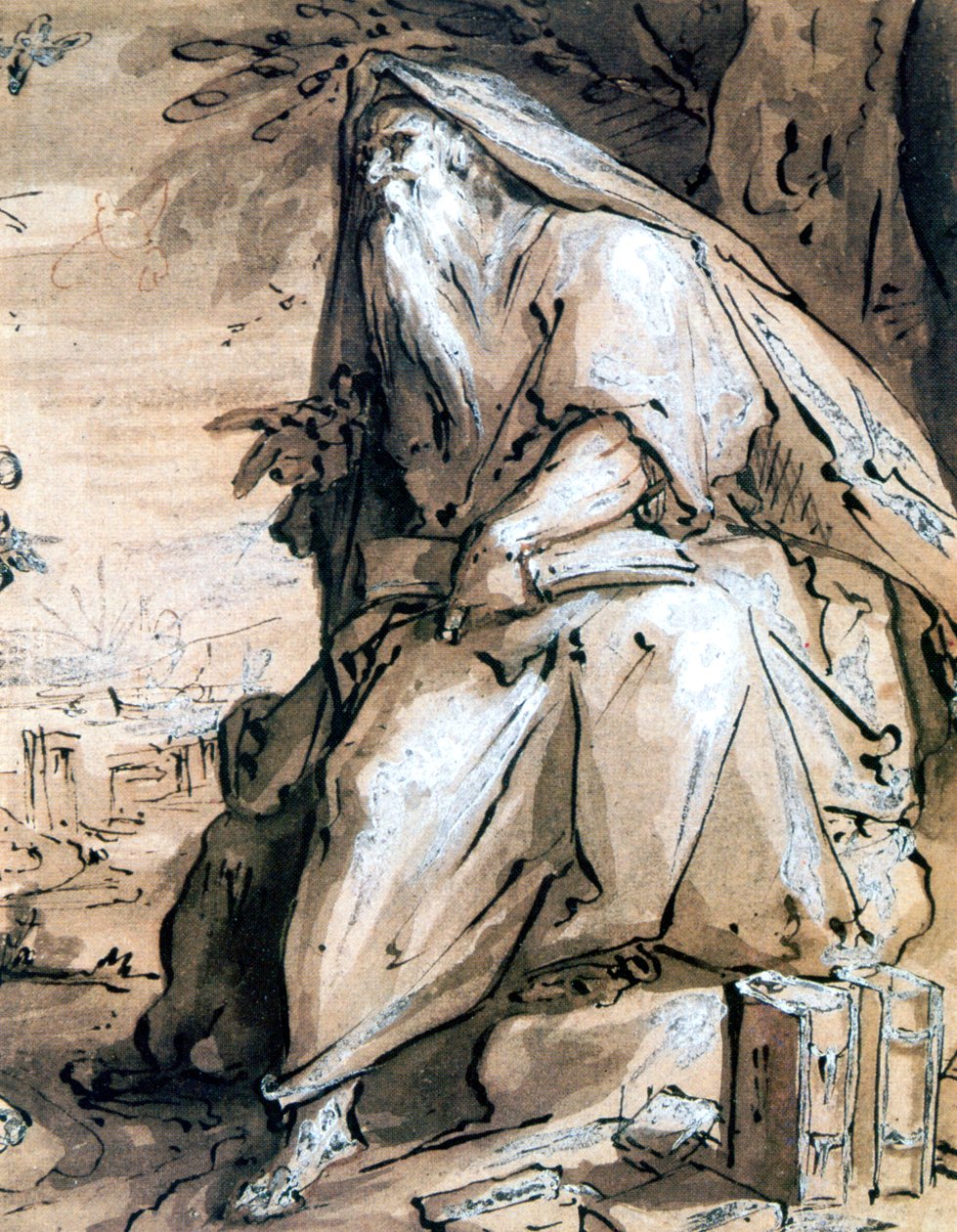 Profet, c1600 av Hendrik Goltzius