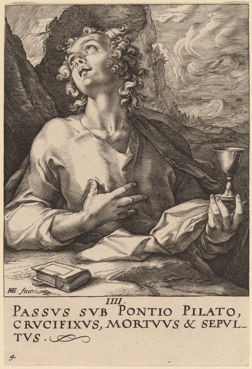 Saint John av Hendrik Goltzius
