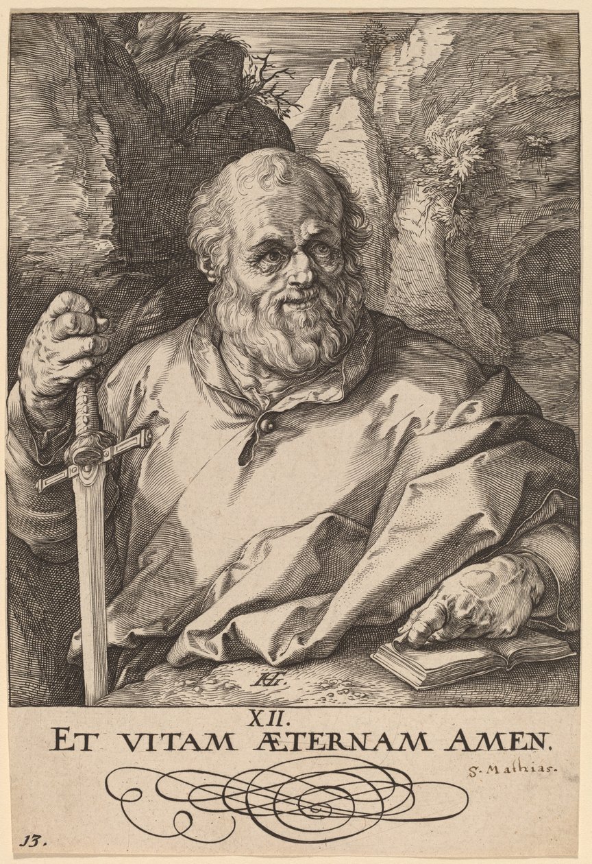 Den hellige Mattias av Hendrik Goltzius
