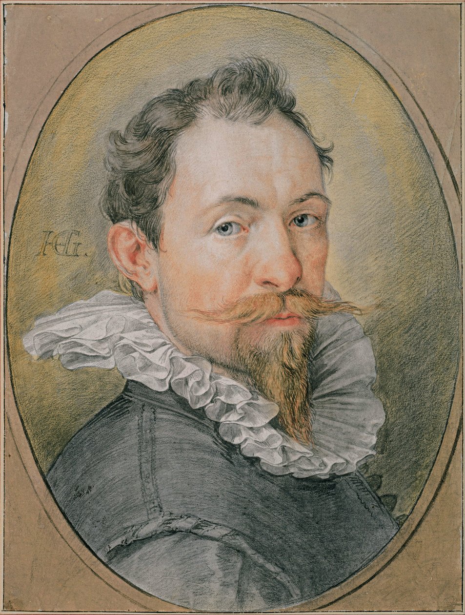 Selvportrett, ca 1594 av Hendrik Goltzius