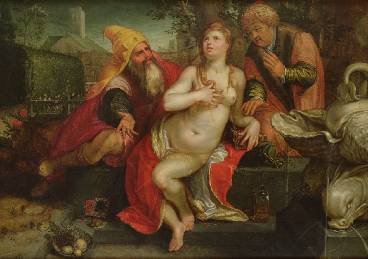 Susanna og de eldste, 1607 av Hendrik Goltzius