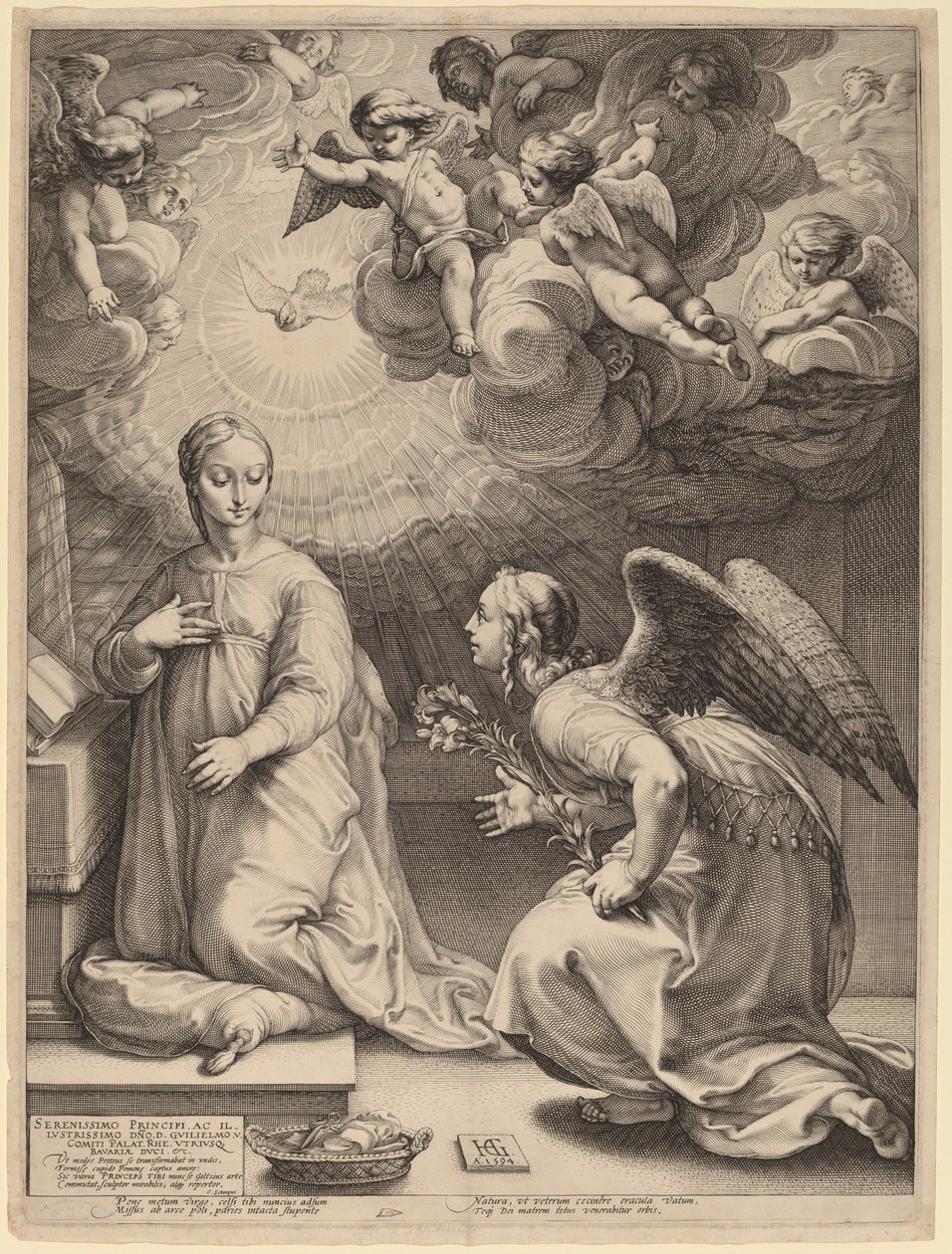 Kunngjøringen av Hendrik Goltzius