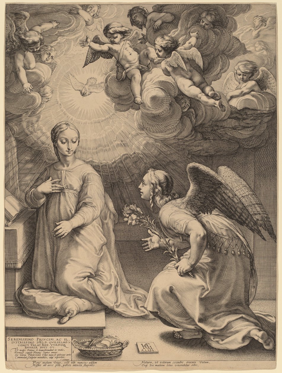 Kunngjøringen av Hendrik Goltzius