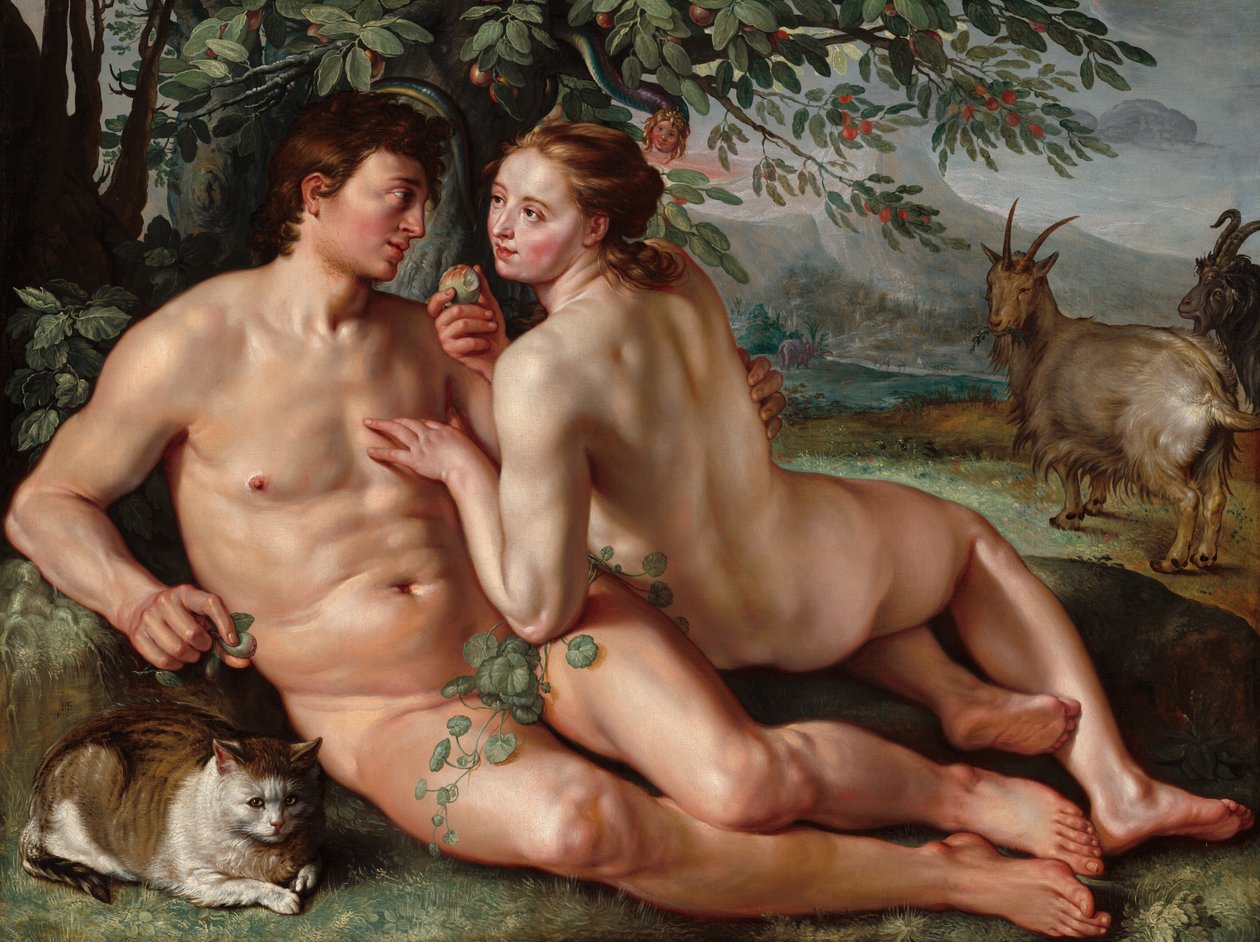 Menneskets fall, 1616. av Hendrik Goltzius