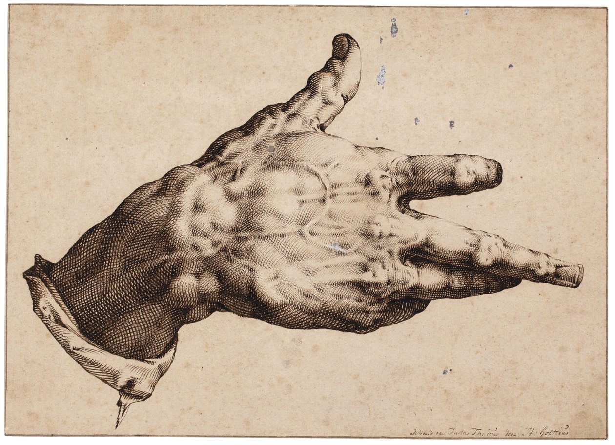 Kunstnerens høyre hånd av Hendrik Goltzius