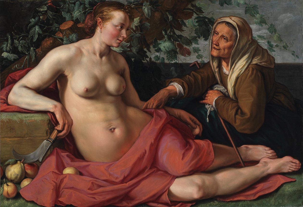 Vertumnus og Pomona av Hendrik Goltzius