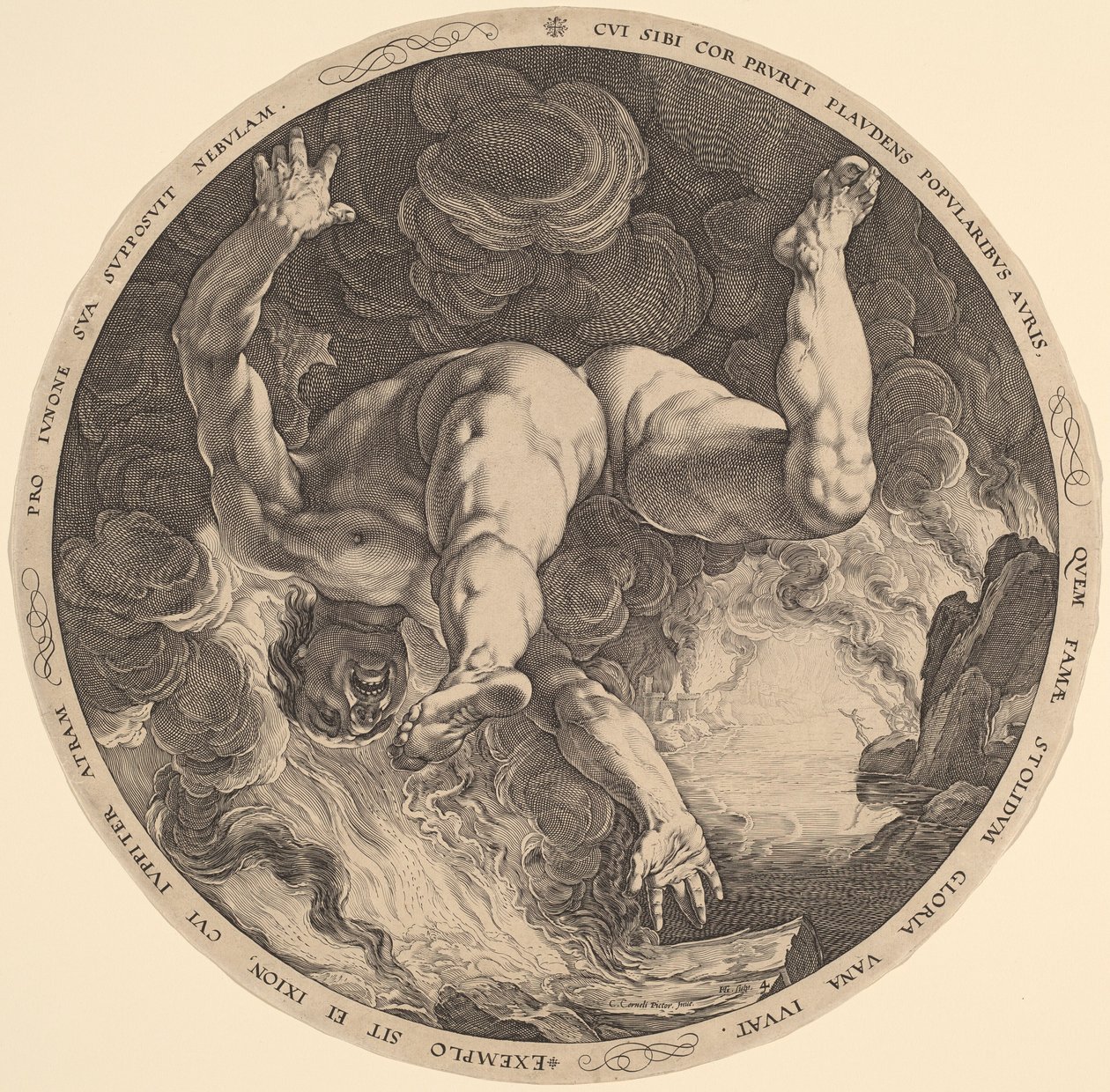 Ixion av Hendrik Goltzius, after Cornelis Cornelisz van Haarlem