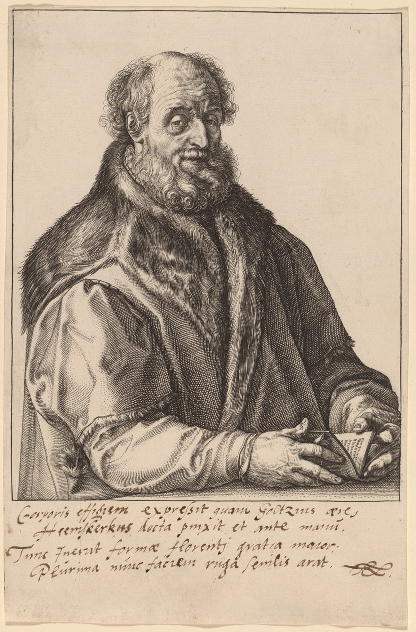 Johannes Zurenus (Jan van Zuren) av Hendrik Goltzius after Maerten van Heemskerck