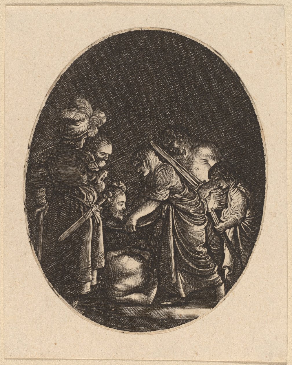 Halshugging av døperen Johannes av Hendrik Goudt after Adam Elsheimer