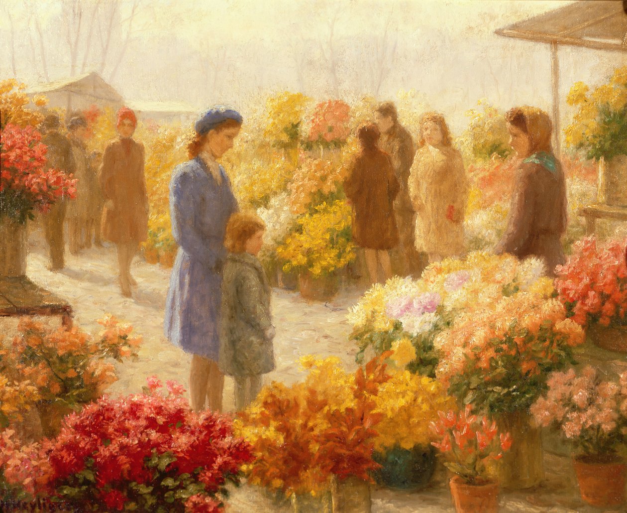 Blomstermarked av Hendrik Heyligers