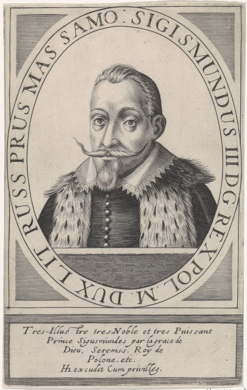 Portrait of Sigismund III Vasa, King of Poland 1566-1632, 1608   1204771   no       norwegian Successfully Translated  Original: Two men looking for plants in a wooded area, from "Paintings of Flora of the Roman States" by Gherardo Cibo, Add MS 22333, f006 av Hendrik Hondius the Elder