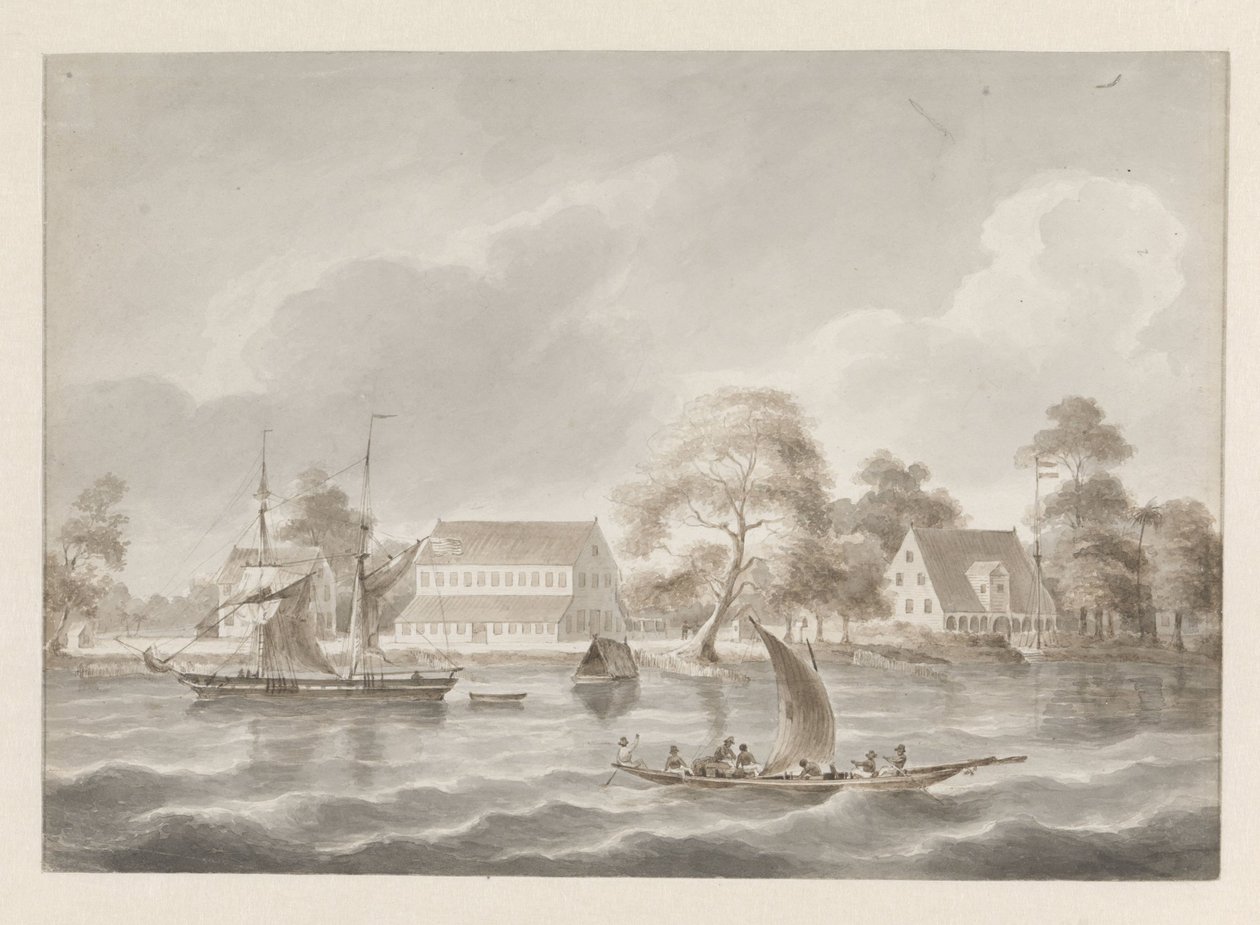 Plantasjen Jagtlust ved Surinam-elven av Hendrik Huygens