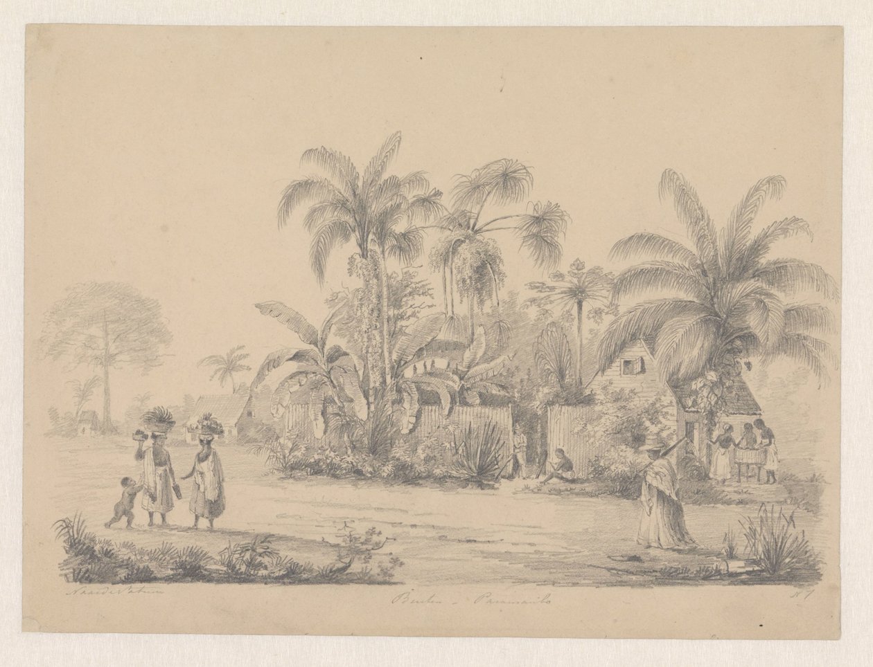 Gateutsikt like utenfor Paramaribo av Hendrik Huygens