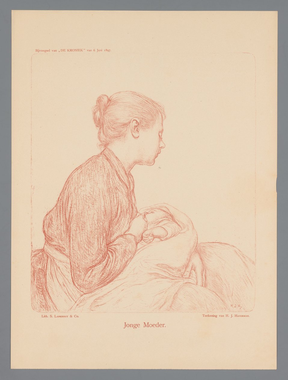 Ung mor (tittel på objekt) av Hendrik Johannes Haverman