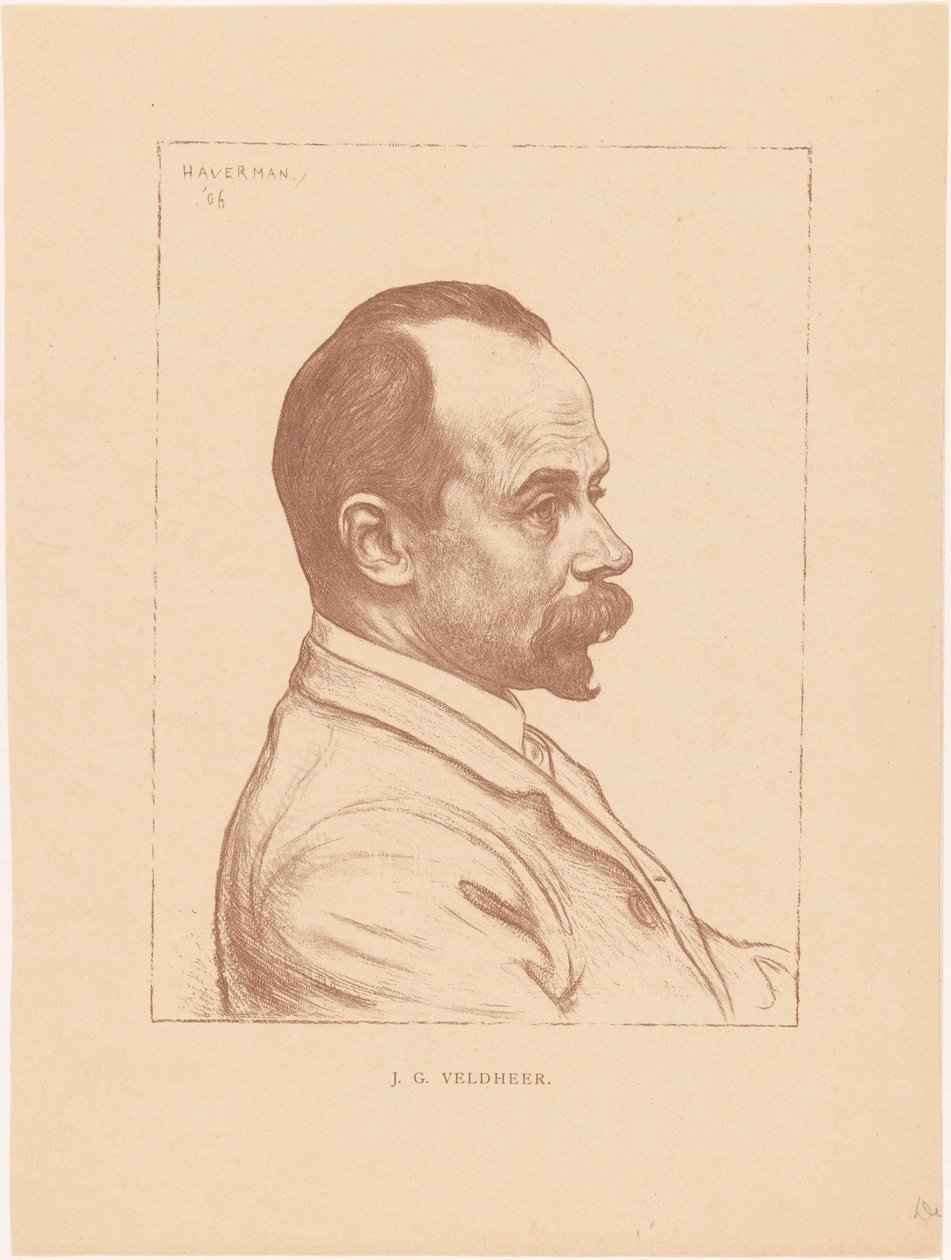 Portrett av Jacobus Gerardus Veldheer av Hendrik Johannes Haverman