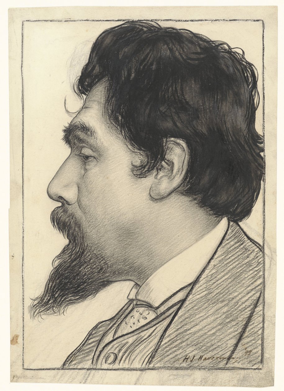 Portrett av Jan Toorop av Hendrik Johannes Haverman