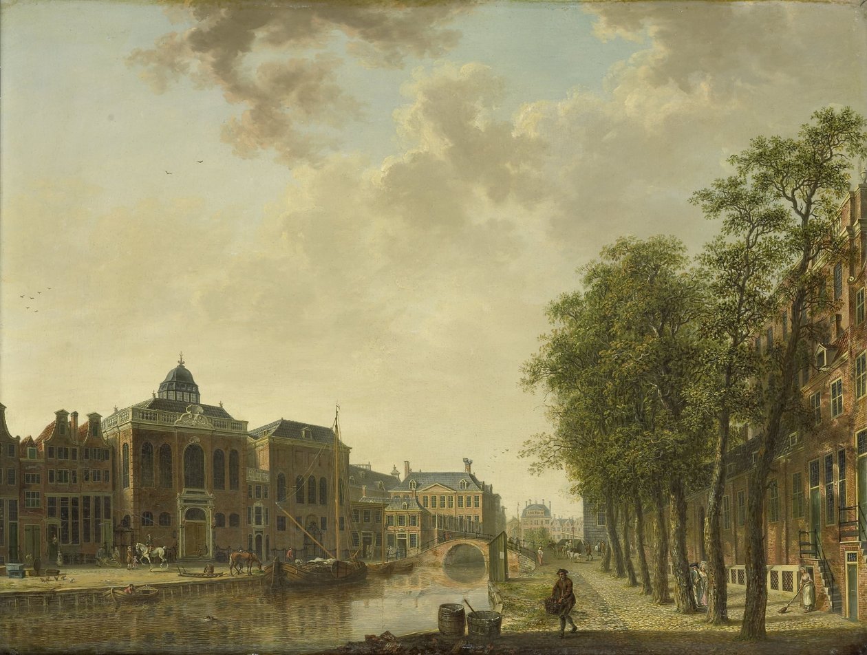 Utsikt over Houtmarkt, Amsterdam av Hendrik Keun (attributed to)