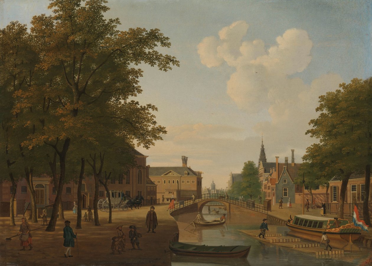 Utsikt over Houtmarkt, Amsterdam av Hendrik Keun