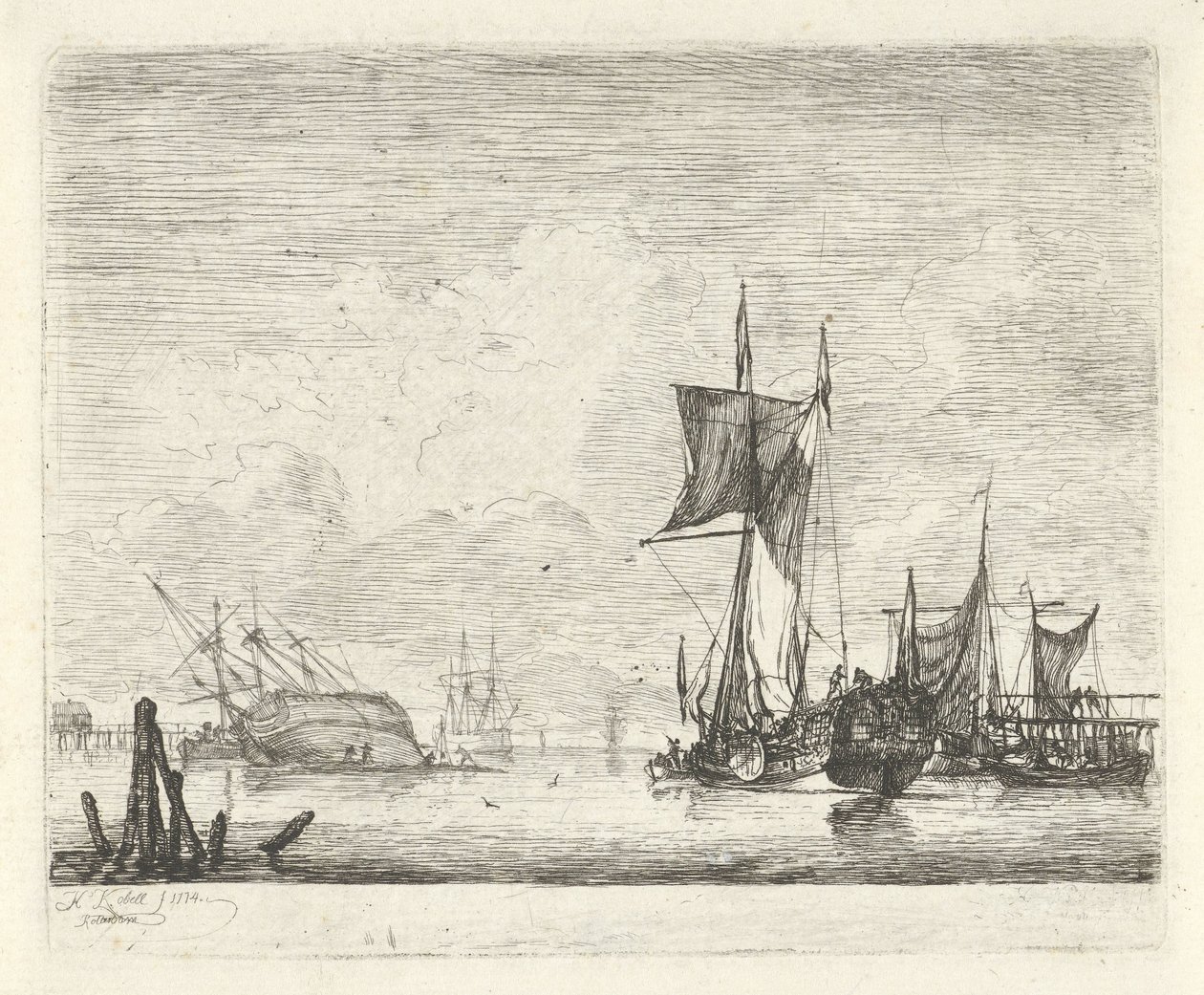 elveutsikt av Hendrik Kobell