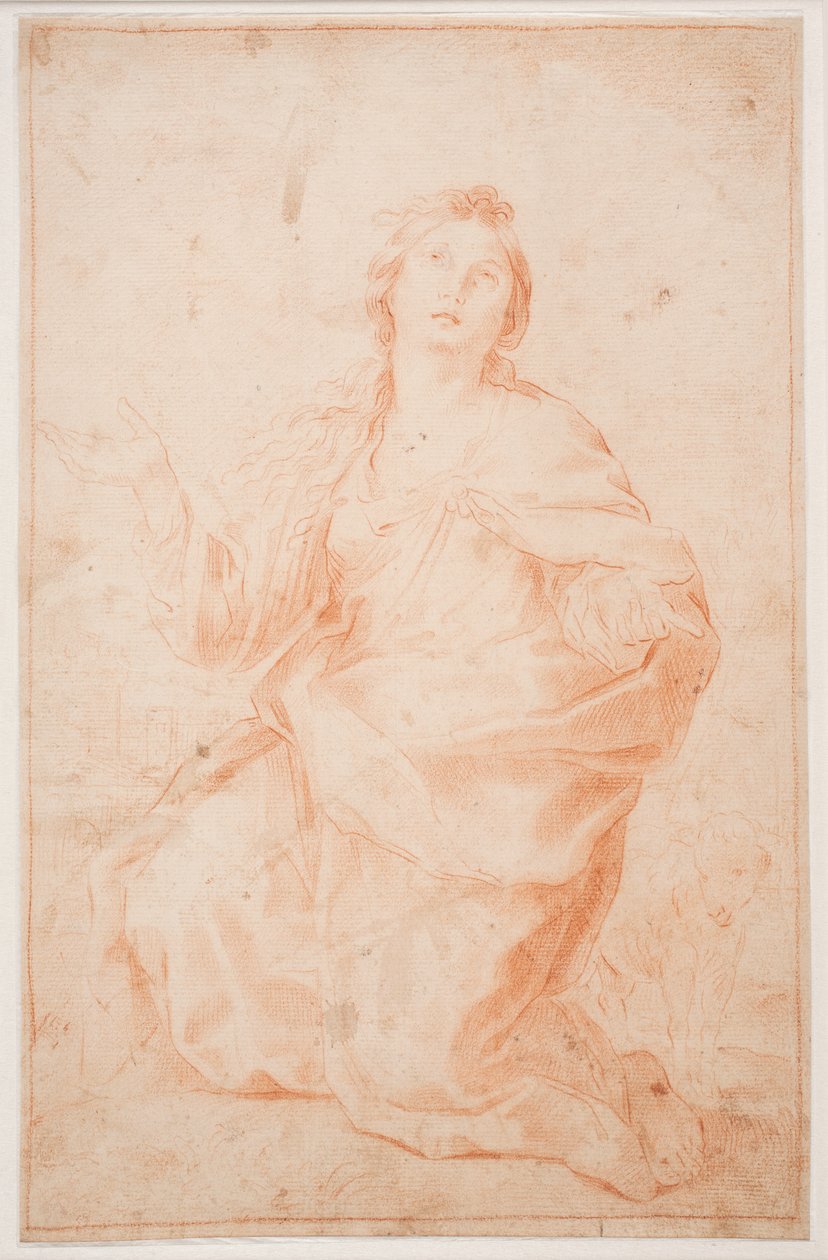 Saint Agnes kneler av Hendrik Krock