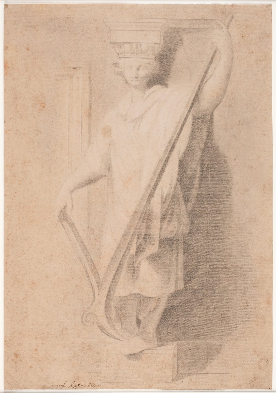 Karyatid med plog. Studer etter en figur på sokkelen for "Stanza d