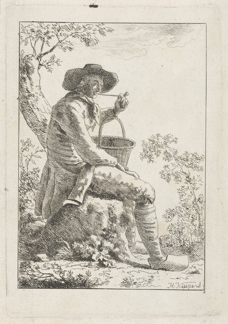 Røykende bonde av Hendrik Kuipers