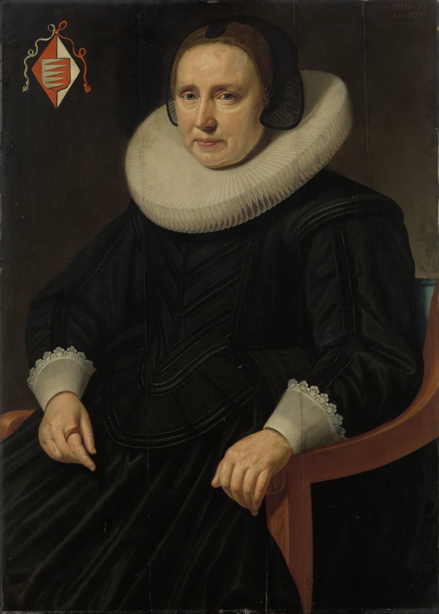 Portrett av Sara Sweerts de Weert, andre kone til Antonius Antonides van der Linden av Hendrik Meerman