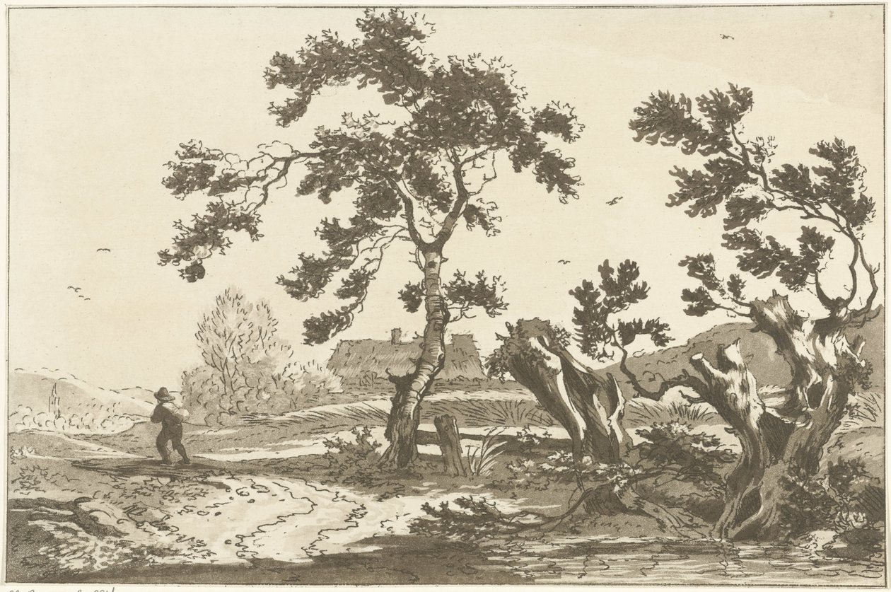 Bomen langs en weg Tolv design beregnet for bruk av de som lærer å tegne landskap (serietittel) av Hendrik Meijer