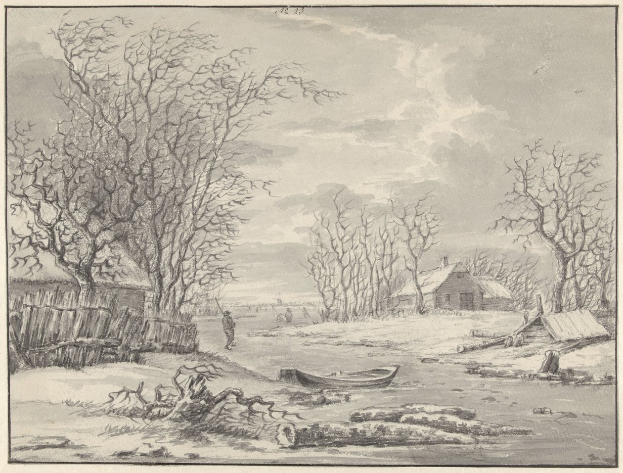 vinterlandskap av Hendrik Meijer