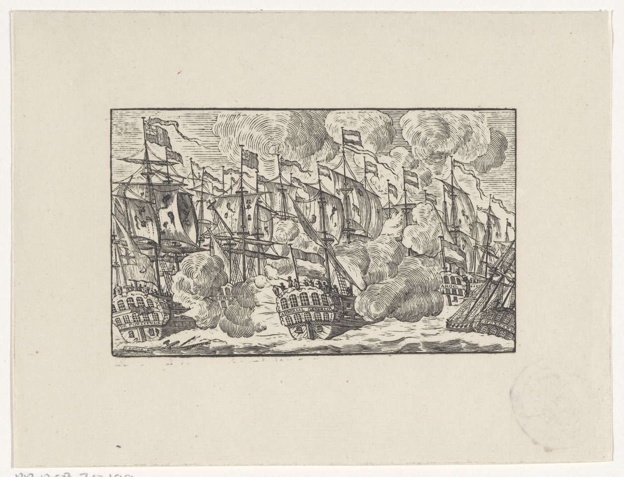 Slaget ved Doggerbanken 5. august 1781 av Hendrik Numan