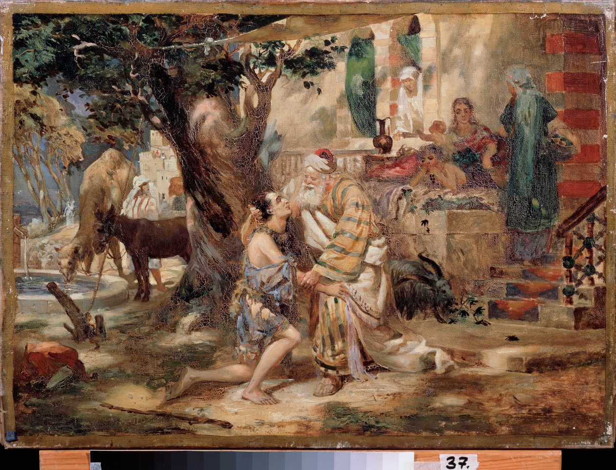 Den fortapte sønns retur. Maleri av Henryk Siemiradzki (1843-1902), olje på lerret. polsk kunst av Henryk Siemiradzki