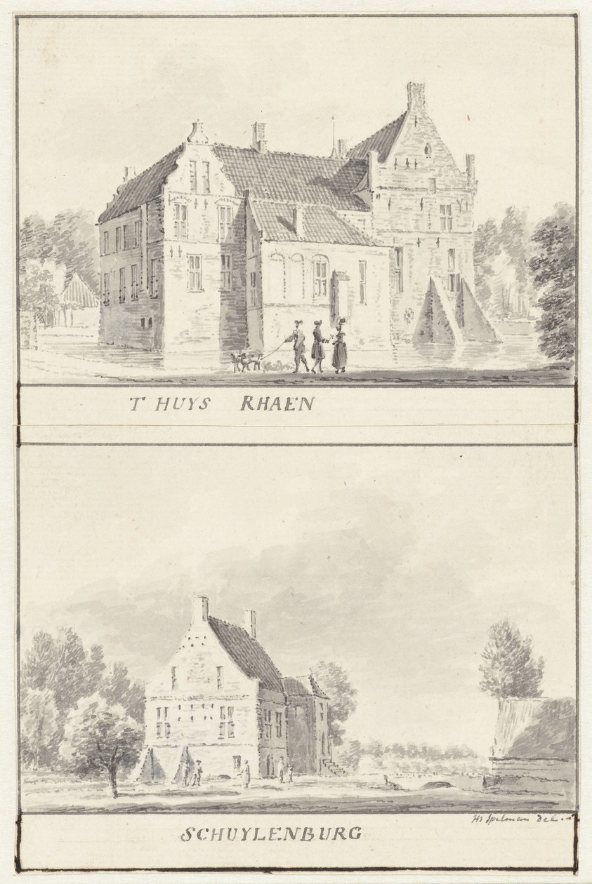 Havezatene Rhaan og Schuylenburg i Salland, Overijssel av Hendrik Spilman