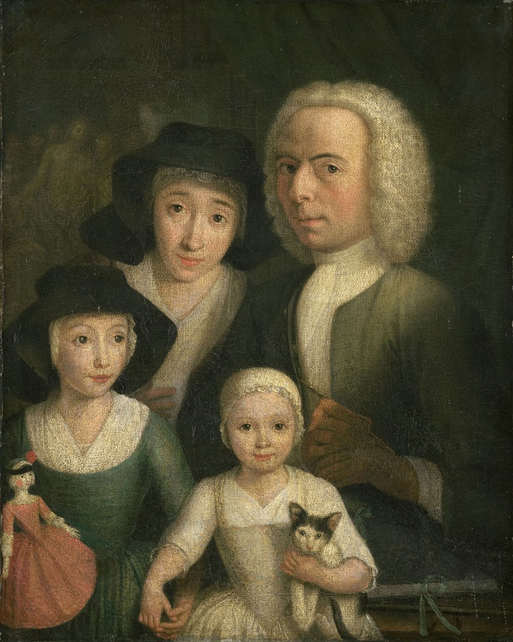Selvportrett med Suzanna van Bommel og Two Daughters av Hendrik Spilman