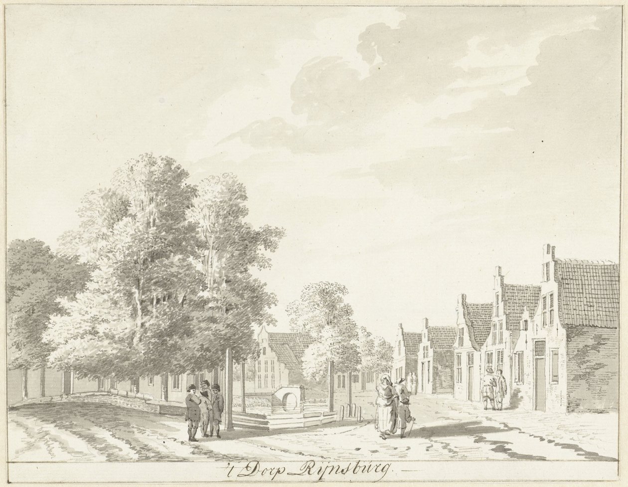 Landsbyen Rijnsburg av Hendrik Tavenier