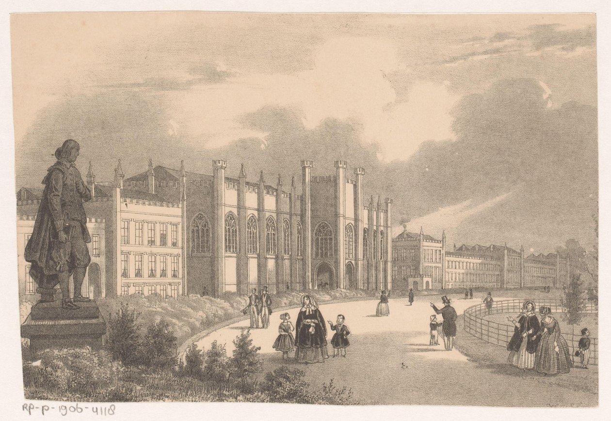 Utsikt over Willemshof i Willemspark rundt 1849 av Hendrik Wilhelmus Last