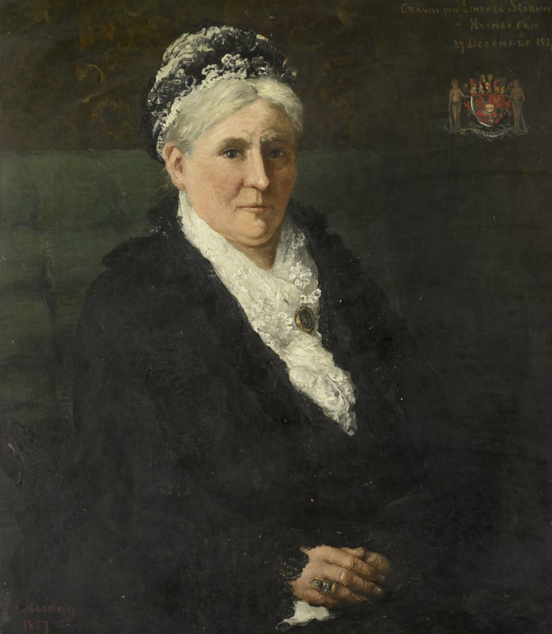 Maria Hermina Heemskerk (1827-1908). Kone til Menno David Graaf van Limburg Stirum av Hendrik Willem Mesdag