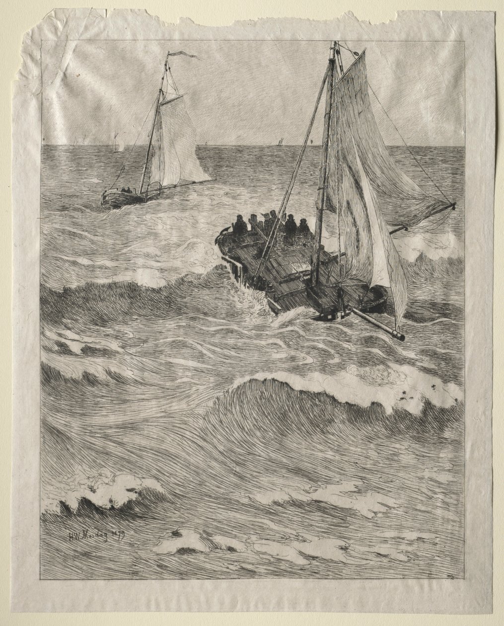 Marine scene, 1879. av Hendrik Willem Mesdag