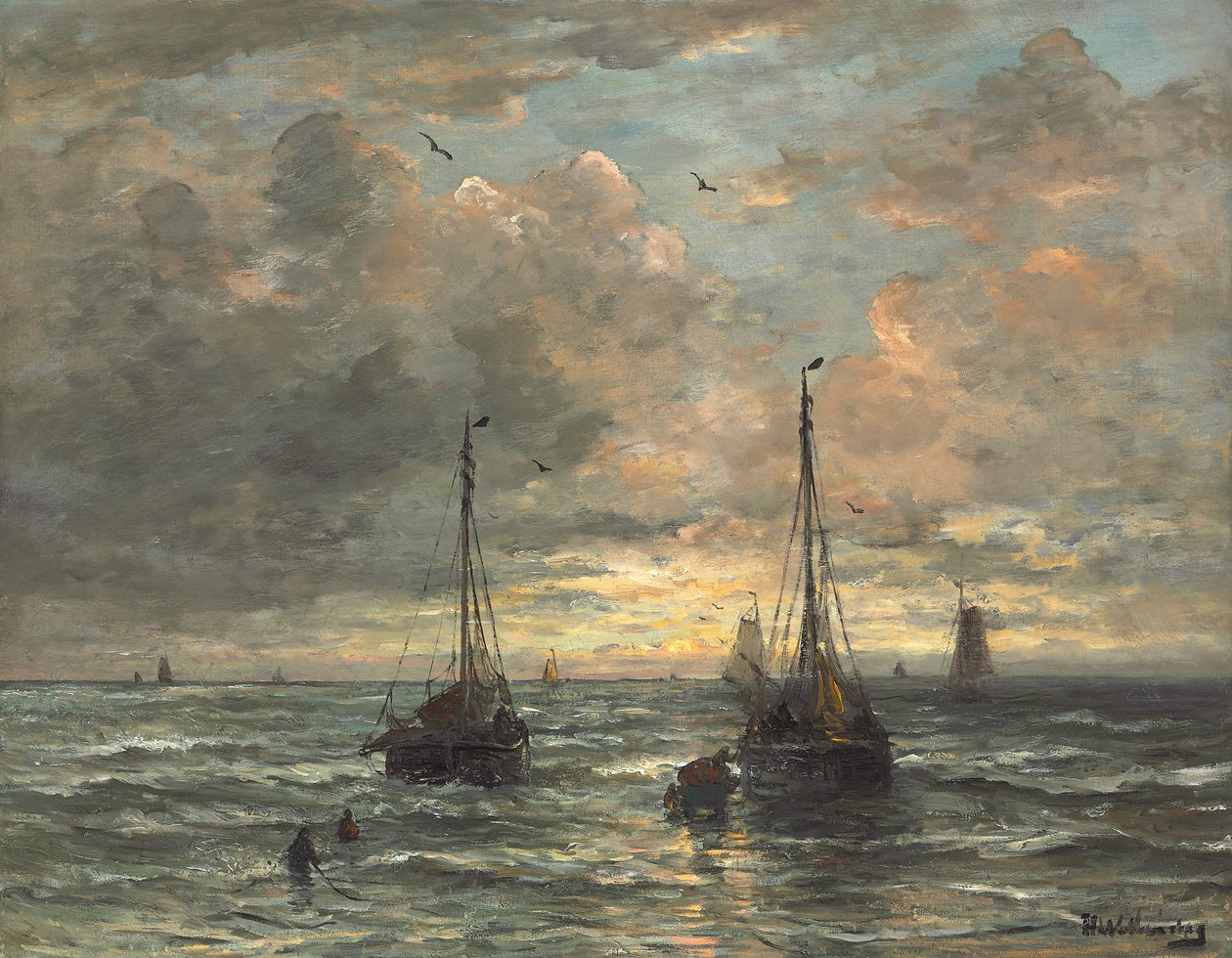 Retur av fiskeflåten av Hendrik Willem Mesdag