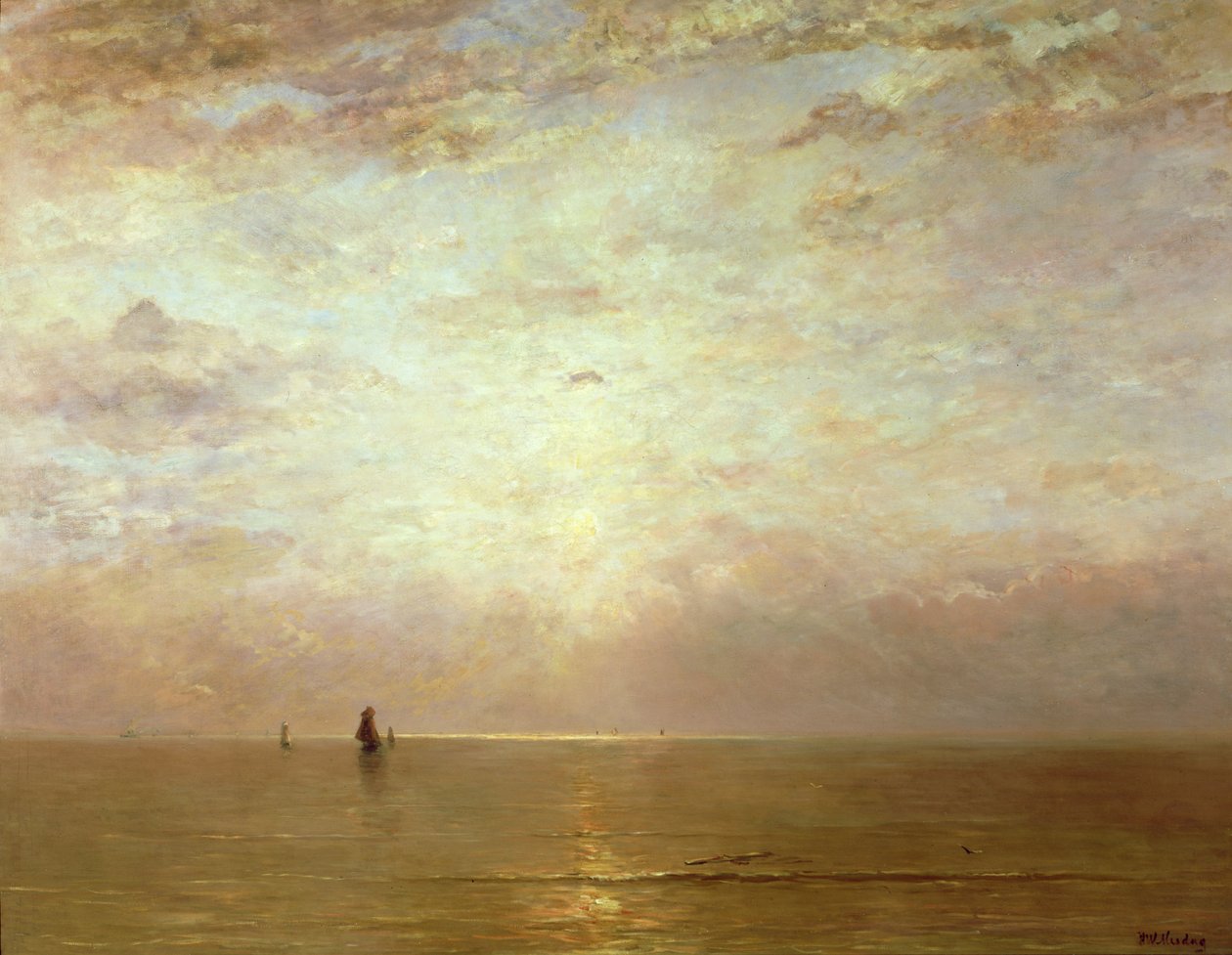 Solnedgang, ca. 1887 av Hendrik Willem Mesdag