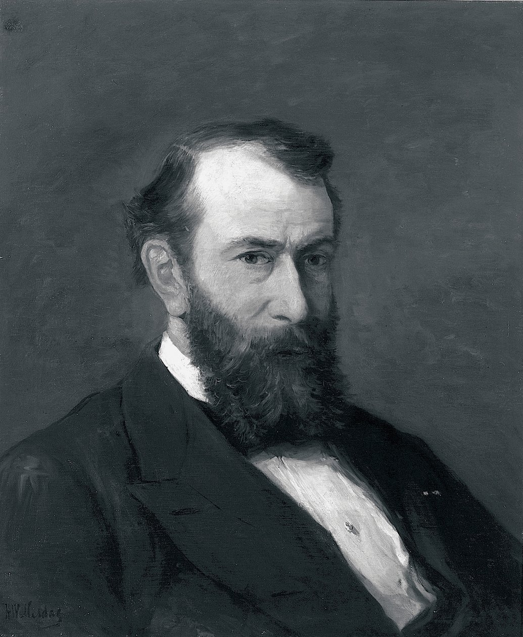 Portrett av Willem van Konijnenburg (olje på lerret) av Hendrik William Mesdag