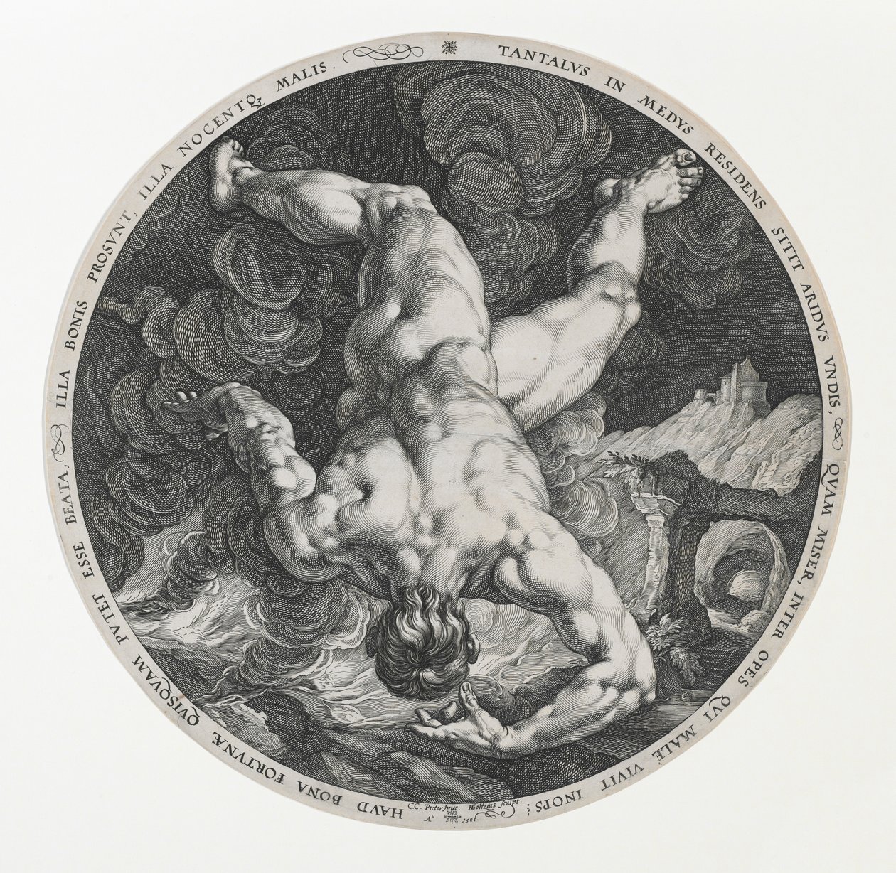 Tantalus, fra de fire disgracers av Hendrik and Cornelisz. van Haarlem Cornelis Goltzius