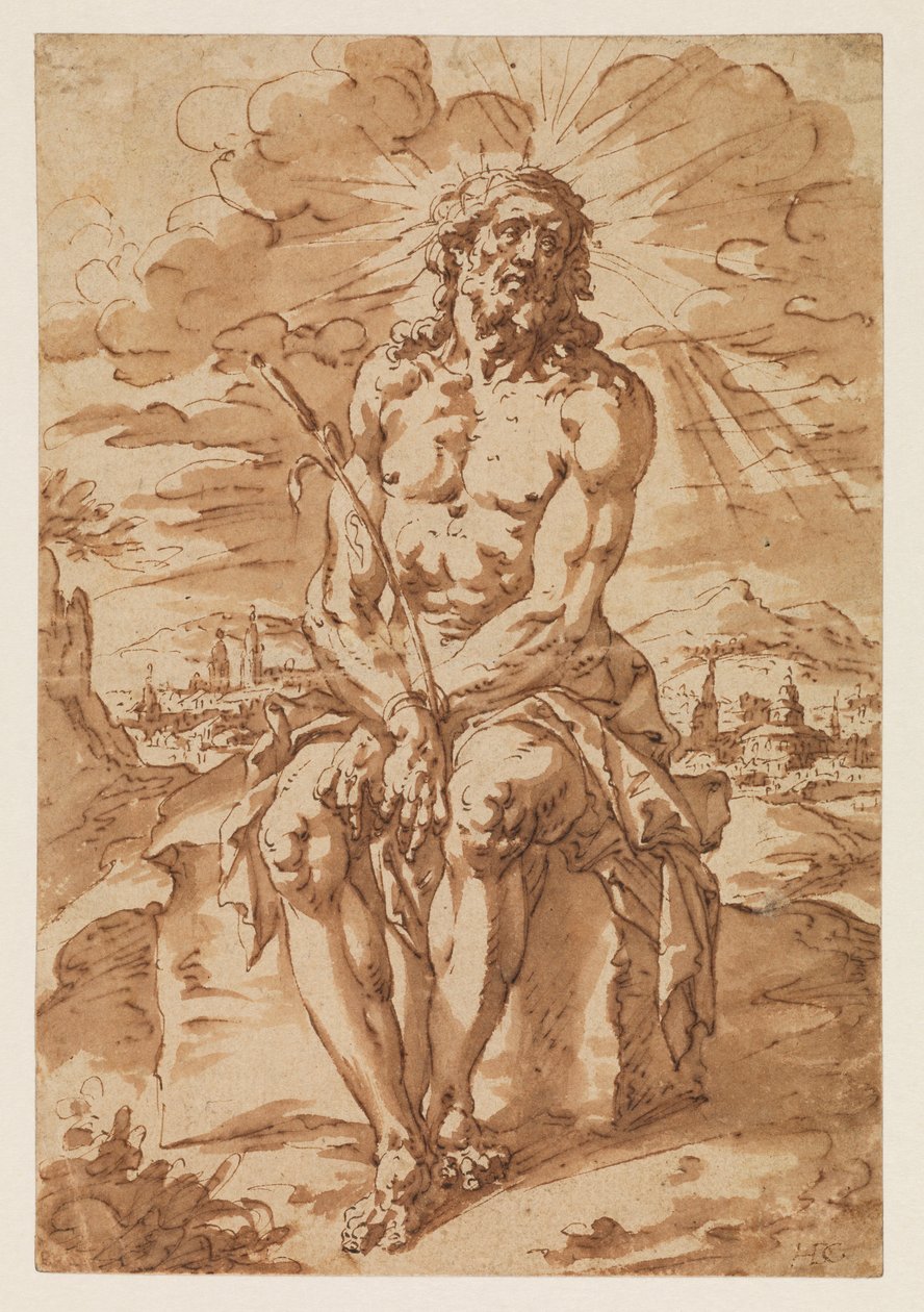 Man of Sorrows - Ecce Homo, 1585-1630 av Hendrick de Clerck