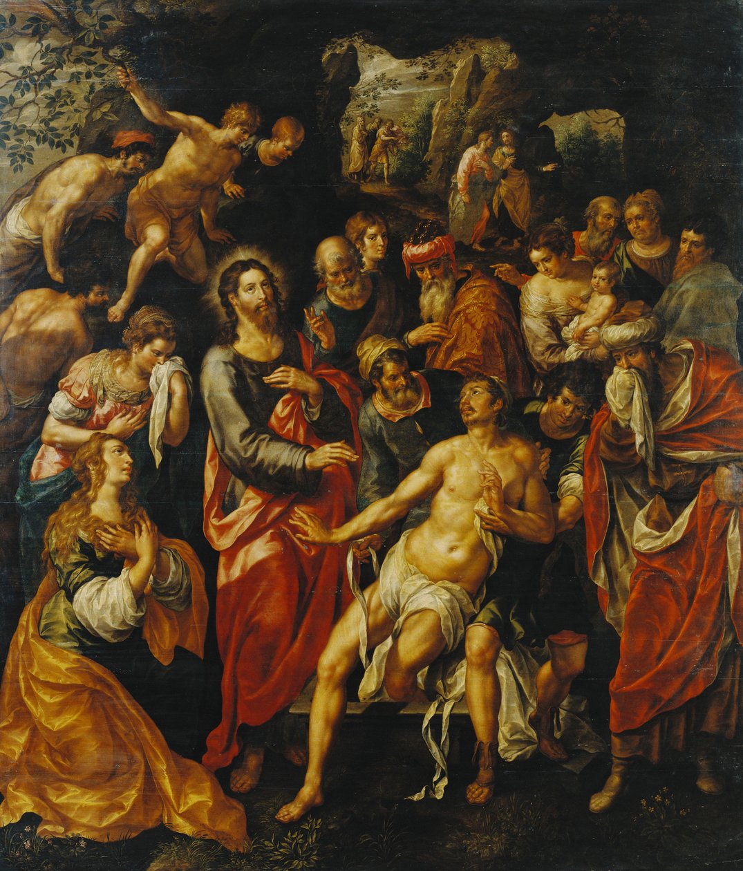 Oppreisningen av Lasarus, av Hendrick de Clerck