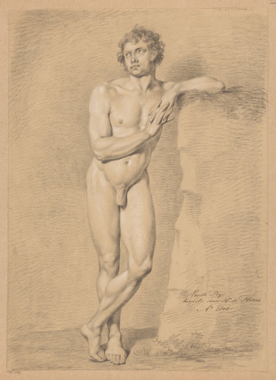 Stående naken mann, sett forfra (1. premie 1808) av Hendrik de Flines