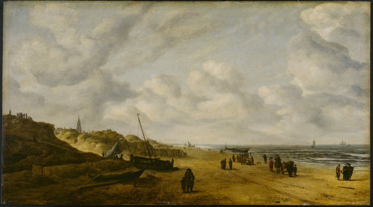 Utsikt over Scheveningen Sands, ca. 1630 (forhåndskonservering; se også 1112739) av Hendrik van Anthonissen
