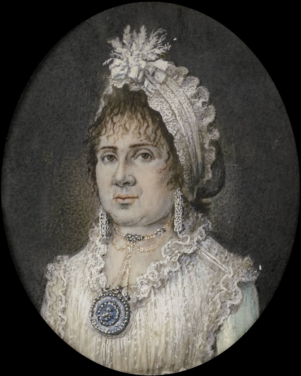 Catherine Theresia Weber (1760/61-1847). Kone til Joannes Titsingh, Amsterdam av Hendrik van Overklift (possibly)