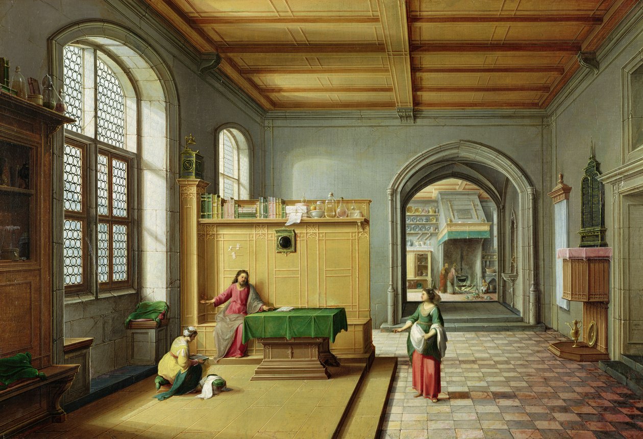 Kristus i huset til Marta og Maria av Hendrik van Steenwyk